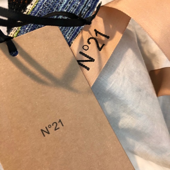 NWT No.21 Size 40 Colorful Woven Mini Skirt w/ Bow - Picture 8 of 14